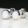 Natural Australian White  Opal  Silver Stud Earring Code -SE485