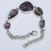 Natural Australian Solid Boulder Opal Silver Bracelet