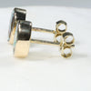 Gold Opal Studs Side View