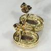 Gold Opal Earrings Rear View