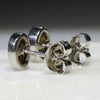 Natural Australian Boulder Opal  Silver Stud Earring