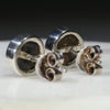 Natural Australian Boulder Opal  Silver Stud Earring