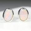 Natural Australian Opal  Silver Stud Earring