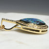Natural Australian Boulder Opal and Diamond Gold Pendant Code (15mm x 10mm) -PL45