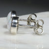 Natural Australian White  Opal  Silver Stud Earring