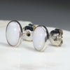 Natural Australian White  Opal  Silver Stud Earring