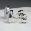 Natural Australian White  Opal  Silver Stud Earring