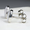 Natural Australian White  Opal  Silver Stud Earring
