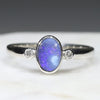 Natural Australian Boulder Opal Silver Ring