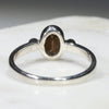 Silver Solid Opal Ring Rear View