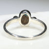Australian Solid Boulder Opal and Diamond Silver Ring - Size 7.75 Code - SRD48