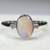 Australian Boulder Opal Pink Opal and Diamond Ring