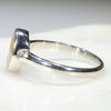 Australian Solid Boulder Opal and Diamond Silver Ring - Size 7 Code - SRD57