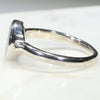 Australian Solid Boulder Opal and Diamond Silver Ring - Size 7 Code - SRD91