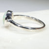 Australian Solid Boulder Opal and Diamond Silver Ring - Size 7 Code - SRD71