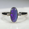 Natural Australian Opal Silver Ring