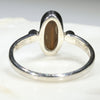 Silver Solid Opal Ring Rear View