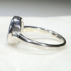 Australian Solid Boulder Opal and Diamond Silver Ring - Size 7.5 Code - SRD50