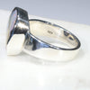 Australian Solid Boulder Opal Silver Ring - Size 9.5