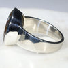 Australian Solid Boulder Opal Matrix Silver Ring - Size 9.5 Code - SM70