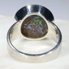 Australian Solid Boulder Opal Matrix Silver Ring - Size 9.5 Code - SM70