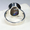 Silver Solid Opal Ring Rear View