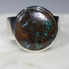 Natural Australian Boulder Matrix Opal Silver Ring