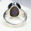 Australian Solid Boulder Opal Matrix Silver Ring - Size 7.5 Code - SM62