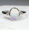 Silver Opal Ring Australia