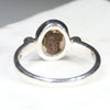 Australian Solid Boulder Opal and Diamond Silver Ring - Size 6 Code - SRD66