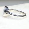 Australian Solid Boulder Opal and Diamond Silver Ring - Size 6.5 Code - SRD70