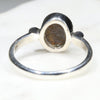 Australian Solid Boulder Opal and Diamond Silver Ring - Size 6.5 Code - SRD70