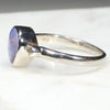 Australian Solid Boulder Opal and Diamond Silver Ring - Size 6.5 Code - SRD68