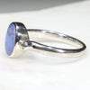 Australian Solid Boulder Opal and Diamond Silver Ring - Size 6 Code - SRD87