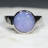 Natural Australian Boulder Opal Silver Ring