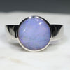 Round Blue Opal Ring