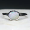 Natural Australian Boulder Opal Silver Ring