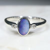 Blue Opal Ring With Diamonds