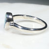 Australian Solid Boulder Opal and Diamond Silver Ring - Size 5.5 Code - SRD62