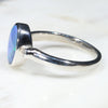 Australian Solid Boulder Opal and Diamond Silver Ring - Size 5.5 Code - SRD74