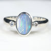 Australian Opal Ring In Simple Silver Design