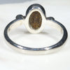 Australian Solid Boulder Opal and Diamond Silver Ring - Size 5 Code - SRD88