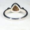 Australian Solid Boulder Opal and Diamond Silver Ring - Size 5.5 Code - SRD52