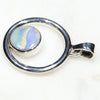 Natural Australian Boulder Opal Silver Pendant with Silver Chain