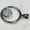 Natural Australian Boulder Opal Silver Pendant with Silver Chain