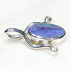 Sterling Silver-Solid Opal-Natural Diamond