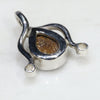Silver Solid Opal Pendant Rear View