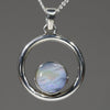 Natural Australian Boulder Opal Silver Pendant