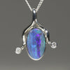 Natural Australian Opal Silver Pendant