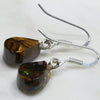 Australian Boulder Opal Matrix Silver Earrings ( 11mm x 9mm) Code -ERJ1